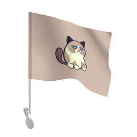 Флаг для автомобиля с принтом Великий Grumpy Cat в Белгороде, 100% полиэстер | Размер: 30*21 см | grumpy cat | арт | кот | кот grumpy cat | котёнок | кошка | недовольный кот | рисунок