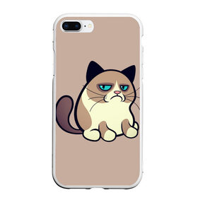 Чехол для iPhone 7Plus/8 Plus матовый с принтом Великий Grumpy Cat в Белгороде, Силикон | Область печати: задняя сторона чехла, без боковых панелей | grumpy cat | арт | кот | кот grumpy cat | котёнок | кошка | недовольный кот | рисунок