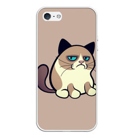 Чехол для iPhone 5/5S матовый с принтом Великий Grumpy Cat в Белгороде, Силикон | Область печати: задняя сторона чехла, без боковых панелей | grumpy cat | арт | кот | кот grumpy cat | котёнок | кошка | недовольный кот | рисунок