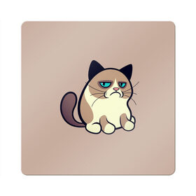 Магнит виниловый Квадрат с принтом Великий Grumpy Cat в Белгороде, полимерный материал с магнитным слоем | размер 9*9 см, закругленные углы | grumpy cat | арт | кот | кот grumpy cat | котёнок | кошка | недовольный кот | рисунок