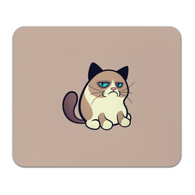 Коврик для мышки прямоугольный с принтом Великий Grumpy Cat в Белгороде, натуральный каучук | размер 230 х 185 мм; запечатка лицевой стороны | Тематика изображения на принте: grumpy cat | арт | кот | кот grumpy cat | котёнок | кошка | недовольный кот | рисунок
