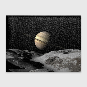 Обложка для студенческого билета с принтом Saturn в Белгороде, натуральная кожа | Размер: 11*8 см; Печать на всей внешней стороне | Тематика изображения на принте: cosmos | saturn | space | космос | пространство | сатурн