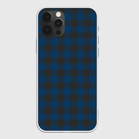 Чехол для iPhone 12 Pro Max с принтом Темно синяя Клетка в Белгороде, Силикон |  | cage | cage pattern | checkered ornament | ornament | pattern | print cage | tartan | клетка | клетка узор | клетчатый орнамент | орнамент | принт клетка | тартан | темно синяя клетка | узор | шотландка | шотландская клетка