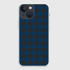 Чехол для iPhone 13 mini с принтом Темно синяя Клетка в Белгороде,  |  | cage | cage pattern | checkered ornament | ornament | pattern | print cage | tartan | клетка | клетка узор | клетчатый орнамент | орнамент | принт клетка | тартан | темно синяя клетка | узор | шотландка | шотландская клетка