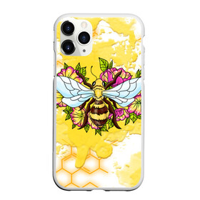 Чехол для iPhone 11 Pro Max матовый с принтом Пчела в Белгороде, Силикон |  | крылья | мёд | оса | пчела | пчёлы | соты | цветы