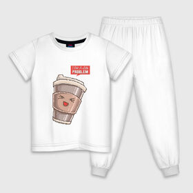 Детская пижама хлопок с принтом 8 бит Латте в Белгороде, 100% хлопок |  брюки и футболка прямого кроя, без карманов, на брюках мягкая резинка на поясе и по низу штанин
 | 8 bit | 8bit | 8бит | art | coffee | cup | cute | kawaii | mug | pixel | pixelart | problem | арт | восьмибитная | восьмибитные | кавайный | капучино | кофе | кофеек | милота | милый | пиксели | пиксель | пиксельная | проблема | стакан