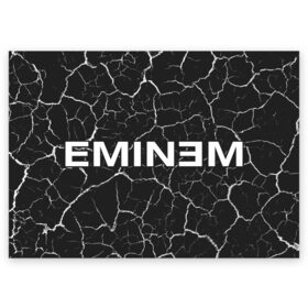 Поздравительная открытка с принтом EMINEM / ЭМИНЕМ в Белгороде, 100% бумага | плотность бумаги 280 г/м2, матовая, на обратной стороне линовка и место для марки
 | Тематика изображения на принте: eminem | logo | music | oldschool | rap | raper | еминем | лого | логотип | логотипы | музыка | музыкант | олдскул | рэп | рэпер | рэппер | символ | символы | эминем