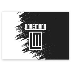 Поздравительная открытка с принтом LINDEMANN / ЛИНДЕМАНН в Белгороде, 100% бумага | плотность бумаги 280 г/м2, матовая, на обратной стороне линовка и место для марки
 | 