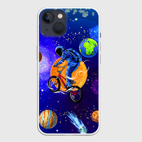 Чехол для iPhone 13 с принтом Space bicycle в Белгороде,  |  | astronaut | bicycle | comet | cosmos | earth | jupiter | mars | moon | saturn | space | spacesuit | star | астронавт | велосипед | звезда | земля | комета | космонавт | космос | луна | марс | сатурн | скафандр | юлитер