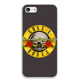 Чехол для iPhone 5/5S матовый с принтом Guns n Roses в Белгороде, Силикон | Область печати: задняя сторона чехла, без боковых панелей | music | rock | группа | звезда | рок