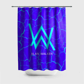 Штора 3D для ванной с принтом ALAN WALKER / АЛАН УОКЕР в Белгороде, 100% полиэстер | плотность материала — 100 г/м2. Стандартный размер — 146 см х 180 см. По верхнему краю — пластиковые люверсы для креплений. В комплекте 10 пластиковых колец | alan | faded | house | logo | music | walker | алан | вокер | волкер | диджей | лого | логотип | логотипы | музыка | музыкант | символ | символы | танцеальная | уокер | хаус | электронная