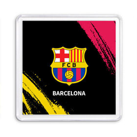 Магнит 55*55 с принтом BARCELONA / БАРСЕЛОНА в Белгороде, Пластик | Размер: 65*65 мм; Размер печати: 55*55 мм | Тематика изображения на принте: barca | barcelona | barsa | barselona | fcb | logo | messi | барса | барселона | знак | клуб | лого | логотип | логотипы | месси | символ | символы | футбол | футбольная | футбольный