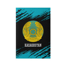 Обложка для паспорта матовая кожа с принтом KAZAKHSTAN / КАЗАХСТАН в Белгороде, натуральная матовая кожа | размер 19,3 х 13,7 см; прозрачные пластиковые крепления | Тематика изображения на принте: flag | kazakhstan | qazaqstan | герб | захах | казахстан | кахахи | лого | нур султан | республика | символ | страна | флаг