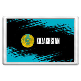 Магнит 45*70 с принтом KAZAKHSTAN / КАЗАХСТАН в Белгороде, Пластик | Размер: 78*52 мм; Размер печати: 70*45 | flag | kazakhstan | qazaqstan | герб | захах | казахстан | кахахи | лого | нур султан | республика | символ | страна | флаг