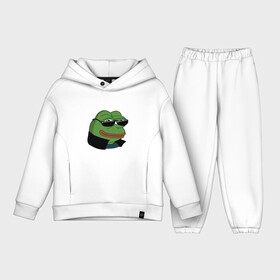 Детский костюм хлопок Oversize с принтом Pepe в очках EZ в Белгороде,  |  | ez | ezy | pepe | pepe frog | pepe в очках | silvername | twitch emout | vernyshavermy | вернишаверму | жабка в очках | папич | твич