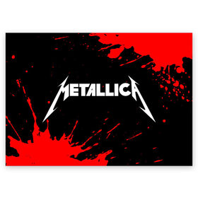 Поздравительная открытка с принтом METALLICA / МЕТАЛЛИКА в Белгороде, 100% бумага | плотность бумаги 280 г/м2, матовая, на обратной стороне линовка и место для марки
 | Тематика изображения на принте: hetfield | james | logo | metal | metalica | metallica | music | rock | star | джеймс | звезда | знак | ларс | лого | логотип | логотипы | метал | металика | металлика | музыка | рок | символ | символы | ульрих | хэтфилд