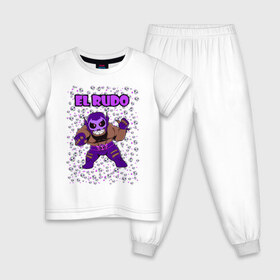 Детская пижама хлопок с принтом Brawl STARS (EL RUDO) в Белгороде, 100% хлопок |  брюки и футболка прямого кроя, без карманов, на брюках мягкая резинка на поясе и по низу штанин
 | Тематика изображения на принте: brawl | el rudo | leon | moba | stars | supercell | игра | коллаж | паттерн