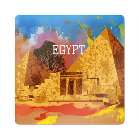 Магнит виниловый Квадрат с принтом Египет(Пирамида Хеопса) в Белгороде, полимерный материал с магнитным слоем | размер 9*9 см, закругленные углы | egypt | египет | пирамида хеопса | пирамиды | туристические