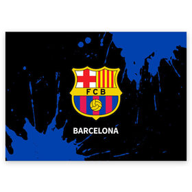 Поздравительная открытка с принтом BARCELONA / БАРСЕЛОНА в Белгороде, 100% бумага | плотность бумаги 280 г/м2, матовая, на обратной стороне линовка и место для марки
 | barca | barcelona | barsa | barselona | fcb | logo | messi | барса | барселона | знак | клуб | лого | логотип | логотипы | месси | символ | символы | футбол | футбольная | футбольный