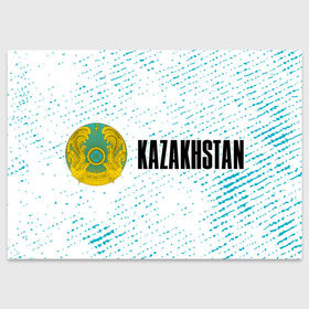 Поздравительная открытка с принтом KAZAKHSTAN / КАЗАХСТАН в Белгороде, 100% бумага | плотность бумаги 280 г/м2, матовая, на обратной стороне линовка и место для марки
 | Тематика изображения на принте: flag | kazakhstan | qazaqstan | герб | захах | казахстан | кахахи | лого | нур султан | республика | символ | страна | флаг