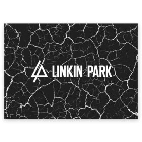 Поздравительная открытка с принтом LINKIN PARK / ЛИНКИН ПАРК в Белгороде, 100% бумага | плотность бумаги 280 г/м2, матовая, на обратной стороне линовка и место для марки
 | 