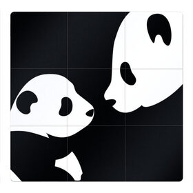 Магнитный плакат 3Х3 с принтом Panda в Белгороде, Полимерный материал с магнитным слоем | 9 деталей размером 9*9 см | bearcat | coon bear | panda | бамбуковый медвед | большая панда | гигантская панда