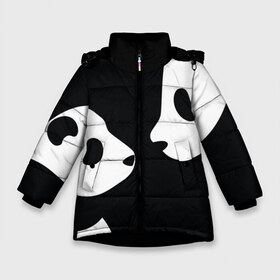 Зимняя куртка для девочек 3D с принтом Panda в Белгороде, ткань верха — 100% полиэстер; подклад — 100% полиэстер, утеплитель — 100% полиэстер. | длина ниже бедра, удлиненная спинка, воротник стойка и отстегивающийся капюшон. Есть боковые карманы с листочкой на кнопках, утяжки по низу изделия и внутренний карман на молнии. 

Предусмотрены светоотражающий принт на спинке, радужный светоотражающий элемент на пуллере молнии и на резинке для утяжки. | Тематика изображения на принте: bearcat | coon bear | panda | бамбуковый медвед | большая панда | гигантская панда