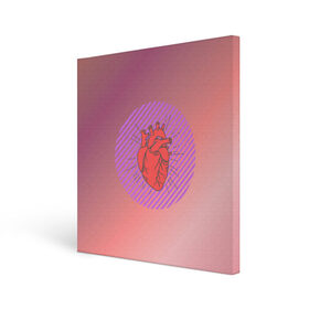 Холст квадратный с принтом Сердечко на розовом фоне в Белгороде, 100% ПВХ |  | Тематика изображения на принте: круг | любовь | неон | полосатый | розовый | сердце | сияние | фиолетовый