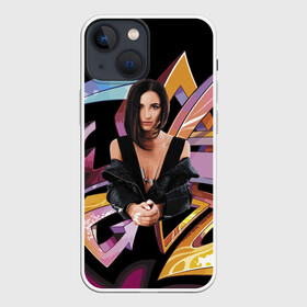 Чехол для iPhone 13 mini с принтом Supergirl в Белгороде,  |  | breast | celebrity | color | eyes | face | girl | graffiti | hairstyle | hands | lips | paint | shoulders | star | глаза | граффити | грудь | губы | девушка | звезда | знаменитость | краска | лицо | плечи | причёска | руки | цвет