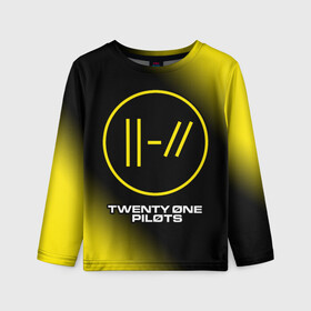 Детский лонгслив 3D с принтом TWENTY ONE PILOTS / 21 PILOTS в Белгороде, 100% полиэстер | длинные рукава, круглый вырез горловины, полуприлегающий силуэт
 | logo | music | one | pilots | rock | symbol | top | twenty | twentyonepilots | ван | группа | лого | логотип | логотипы | музыка | пилотс | рок | символ | символы | твенти | топ