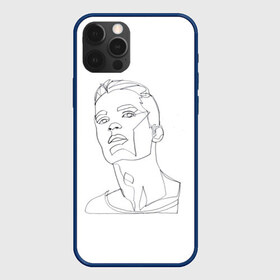 Чехол для iPhone 12 Pro Max с принтом портрет одной линией в Белгороде, Силикон |  | красавчик | лица мужчины | минимализм | мужчина | не отрывая руки | одной линией | рисунок линиями | тумблер | чб | черные линии