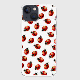 Чехол для iPhone 13 mini с принтом Нашествие божьих коровок в Белгороде,  |  | animals | cute | girl | ladybug | nature | pattern | red | summer | бабочки | божьи коровки | божья коровка | горошек | девушкам | животные | жук | жуки | кружочки | крылья | лето | милые | насекомые | паттерн | пауки | подарок