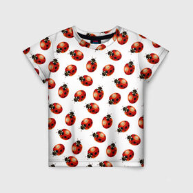 Детская футболка 3D с принтом Нашествие божьих коровок в Белгороде, 100% гипоаллергенный полиэфир | прямой крой, круглый вырез горловины, длина до линии бедер, чуть спущенное плечо, ткань немного тянется | Тематика изображения на принте: animals | cute | girl | ladybug | nature | pattern | red | summer | бабочки | божьи коровки | божья коровка | горошек | девушкам | животные | жук | жуки | кружочки | крылья | лето | милые | насекомые | паттерн | пауки | подарок