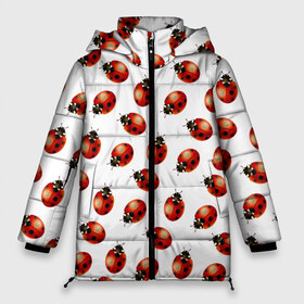 Женская зимняя куртка 3D с принтом Нашествие божьих коровок в Белгороде, верх — 100% полиэстер; подкладка — 100% полиэстер; утеплитель — 100% полиэстер | длина ниже бедра, силуэт Оверсайз. Есть воротник-стойка, отстегивающийся капюшон и ветрозащитная планка. 

Боковые карманы с листочкой на кнопках и внутренний карман на молнии | animals | cute | girl | ladybug | nature | pattern | red | summer | бабочки | божьи коровки | божья коровка | горошек | девушкам | животные | жук | жуки | кружочки | крылья | лето | милые | насекомые | паттерн | пауки | подарок