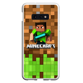 Чехол для Samsung S10E с принтом Minecraft logo heroes в Белгороде, Силикон | Область печати: задняя сторона чехла, без боковых панелей | blox | creeper | dungeons | game | geometry | pixel | steve | алекс | герои | детям | зелень | игра | квадраты | крипер | куб | логотипы игр | майнкрафт | мальчикам | меч | мобы | персонажи | пиксель | пиксельный | подземелья