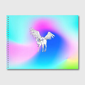 Альбом для рисования с принтом Пегас Гелиос в Белгороде, 100% бумага
 | матовая бумага, плотность 200 мг. | Тематика изображения на принте: anime | luna | princess | sailor moon | wings | ангел | градиент | детям | единорог | звезды | конь | красивый | крылья | лошадка | луна | любовь | марс | мифический | небеса | перья | радуга | сейлор мун | сказочный | токио