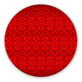 Коврик для мышки круглый с принтом Геометрический орнамент в Белгороде, резина и полиэстер | круглая форма, изображение наносится на всю лицевую часть | абстракция | геометрия | кубы | орнамент | паттерн | полосы | узор