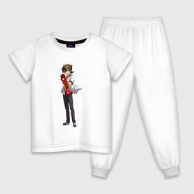 Детская пижама хлопок с принтом Демоны старшей школы в Белгороде, 100% хлопок |  брюки и футболка прямого кроя, без карманов, на брюках мягкая резинка на поясе и по низу штанин
 | 