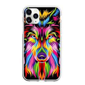 Чехол для iPhone 11 Pro Max матовый с принтом Neon wolf в Белгороде, Силикон |  | color | ears | eyes | muzzle | neon | nose | paint | skin | view | wolf | взгляд | волк | глаза | краска | неон | нос | уши | цвет | шерсть