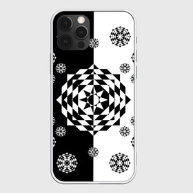 Чехол для iPhone 12 Pro Max с принтом Черное солнце в Белгороде, Силикон |  | Тематика изображения на принте: геометрия | монохром | роза | ромбы | снежинки | треугольники | цветок | черно белое