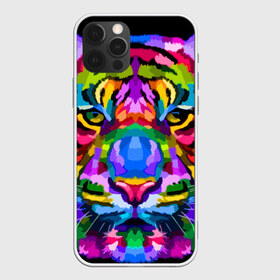 Чехол для iPhone 12 Pro Max с принтом Neon tiger в Белгороде, Силикон |  | color | ears | eyes | muzzle | neon | tiger | vanguard | view | авангард | взгляд | глаза | неон | тигр | уши | цвет