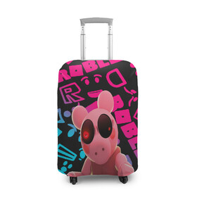 Чехол для чемодана 3D с принтом Roblox piggy/Свинка Пигги в Белгороде, 86% полиэфир, 14% спандекс | двустороннее нанесение принта, прорези для ручек и колес | game | piggy | roblox | блок | игра | игрушка | лего | майнкрафт | персонажи | персонажи из кубиков | пигги | роблокс | робот | свинка