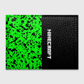 Обложка для студенческого билета с принтом MINECRAFT LOGO в Белгороде, натуральная кожа | Размер: 11*8 см; Печать на всей внешней стороне | blox | creeper | dungeons | game | green | minecraft | neon | pixel | steve | алекс | детям | зелень | игра | кислотный | крипер | куб | логотипы игр | майнкрафт | мальчикам | мобы | пиксель | пиксельный | подземелья | приключения