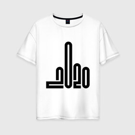 Женская футболка хлопок Oversize с принтом 2020 тяжёлый год в Белгороде, 100% хлопок | свободный крой, круглый ворот, спущенный рукав, длина до линии бедер
 | 2020 | выжил | коронавирус | кризис | пандемия | пережил | самоизоляция