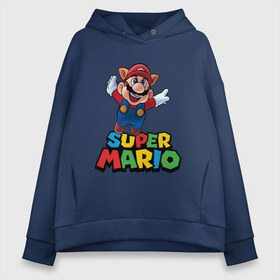 Женское худи Oversize хлопок с принтом Super Mario в Белгороде, френч-терри — 70% хлопок, 30% полиэстер. Мягкий теплый начес внутри —100% хлопок | боковые карманы, эластичные манжеты и нижняя кромка, капюшон на магнитной кнопке | Тематика изображения на принте: game | mario kart live home circuit | super mario | super mario 3d world | super mario 64 | super mario galaxy | super mario sunshine | гумба | игра super mario | игра марио | йоши | купалинги | лакиту | луиджи | марио | надпись | нинтендо | 