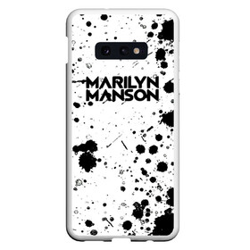 Чехол для Samsung S10E с принтом MARILYN MANSON в Белгороде, Силикон | Область печати: задняя сторона чехла, без боковых панелей | him | korn | nightwish | rock | zombie | великий | гитара | готика | готические | грязный | грязь | логотипы рок групп | металл | металлика | металлист | музыка | музыкальные | мэрилин мэнсон | рок группа | рокер