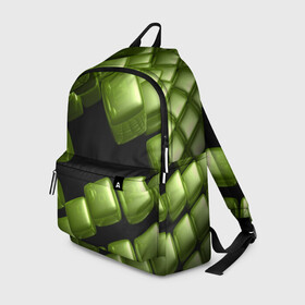 Рюкзак 3D зеленый куб: в Белгороде, 100% полиэстер | лямки с регулируемой длиной, сверху петелька, чтобы рюкзак можно было повесить на вешалку. Основное отделение закрывается на молнию, как и внешний карман. Внутри два дополнительных кармана, один из которых закрывается на молнию. По бокам два дополнительных кармашка | 3d | абстракция | зеленый | илюзия | квадрат | куб