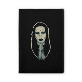Обложка для автодокументов с принтом Marilyn Manson в Белгороде, натуральная кожа |  размер 19,9*13 см; внутри 4 больших “конверта” для документов и один маленький отдел — туда идеально встанут права | manson | marilyn | marilyn manson | мэнсон | мэрилин | мэрилин мэнсон