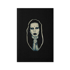 Обложка для паспорта матовая кожа с принтом Marilyn Manson в Белгороде, натуральная матовая кожа | размер 19,3 х 13,7 см; прозрачные пластиковые крепления | manson | marilyn | marilyn manson | мэнсон | мэрилин | мэрилин мэнсон