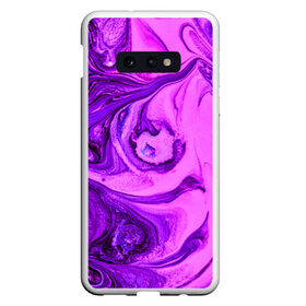 Чехол для Samsung S10E с принтом PurpleDEL в Белгороде, Силикон | Область печати: задняя сторона чехла, без боковых панелей | abstraction | liquid | purple | stains | watercolor | абстракция | акварель | жидкий | разводы | фиолетовый